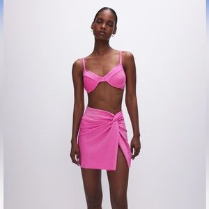 Good American Sparkle Mini Twist Sarong - size S - NEVER WORN WITH TAGS